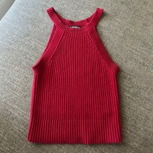 Express cropped sweater tank top